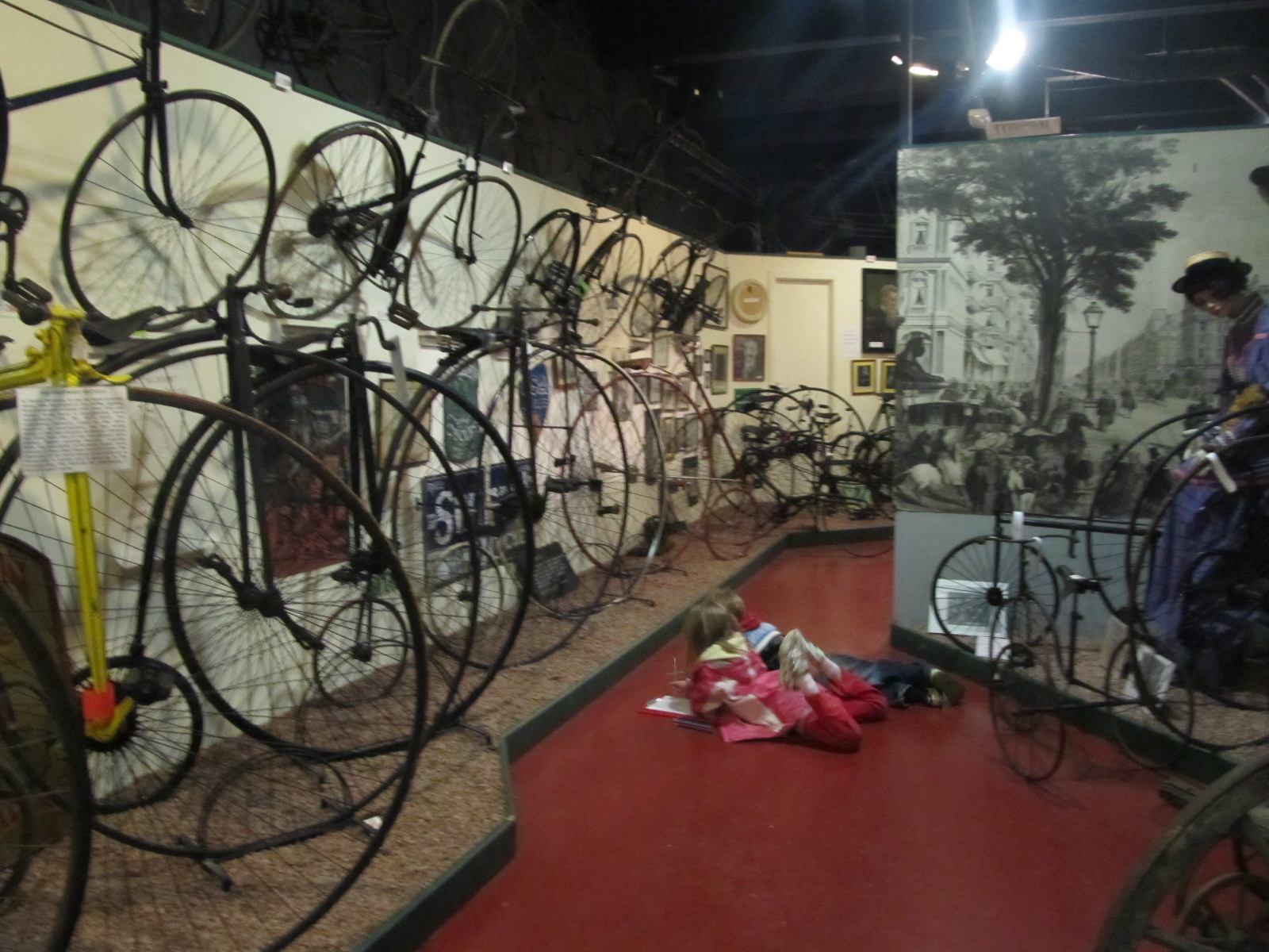 Children Drawing the Penny Farthing on a trip to the National Cycle Museum